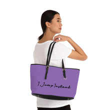 Load image into Gallery viewer, Faux Leather Shoulder Bag - Lavish Purple w/ Black Logo
