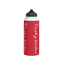 Load image into Gallery viewer, I Jump Instead Stainless Steel Water Bottle - Crimson Red w/ White Logo
