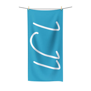 IJI Beach Towel - Aquatic Blue w/ White Logo