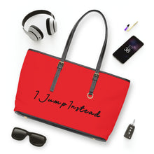 Load image into Gallery viewer, Faux Leather Shoulder Bag - Showstopper Red w/ Black Logo

