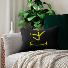 Load image into Gallery viewer, I Jump Instead Lumbar Pillow - Black w/ Yellow Logo

