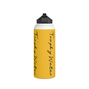 I Jump Instead Stainless Steel Water Bottle - Zesty Lemon w/ Black Logo