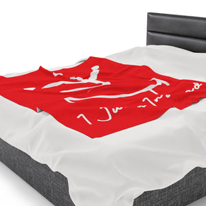 I Jump Instead Plush Blanket - Showstopper Red w/ White Logo