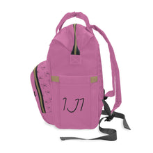 Load image into Gallery viewer, I Jump Instead Trophy Backpack - Blush Pink w/ Black Logo
