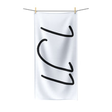 Load image into Gallery viewer, IJI Beach Towel - White w/ Black Logo
