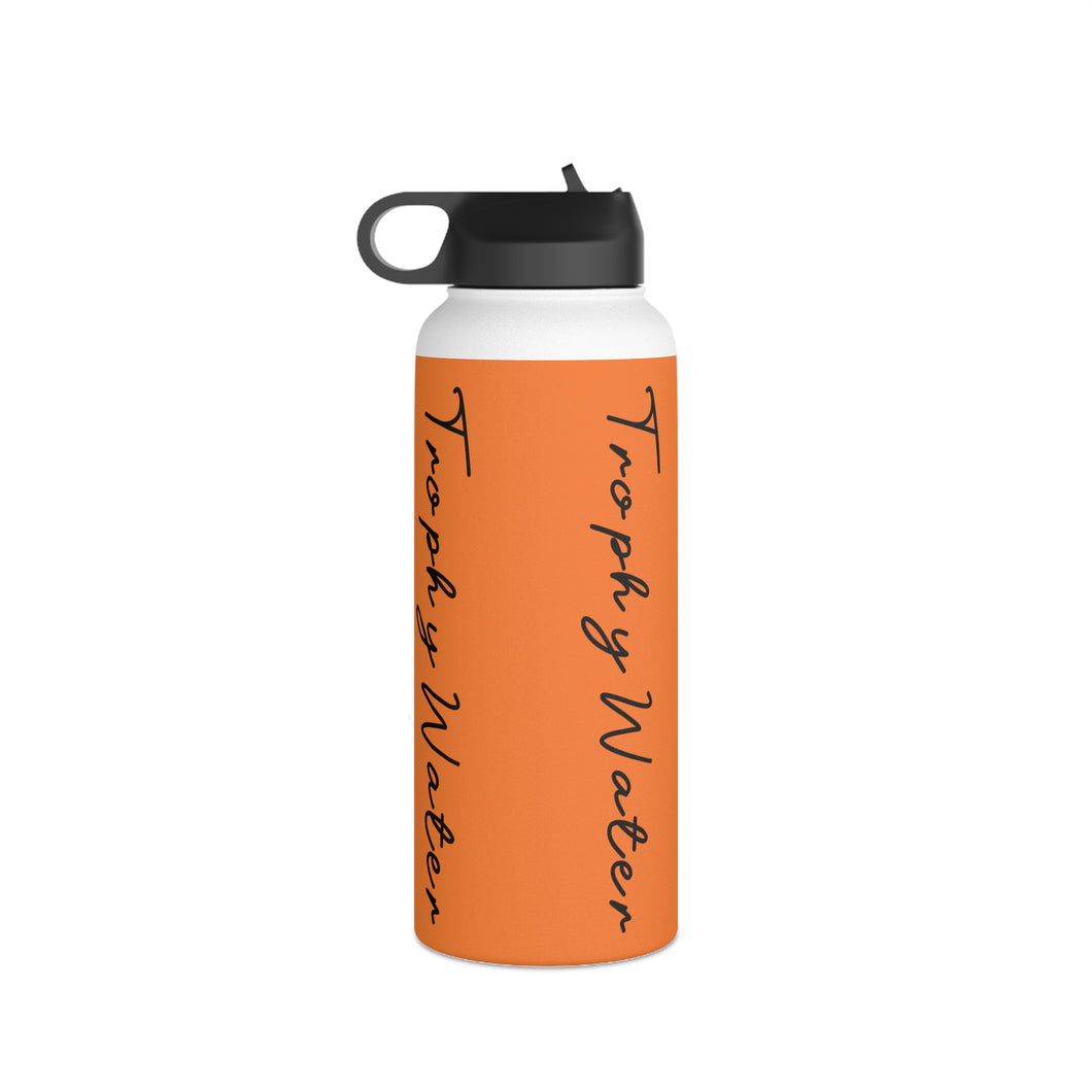 I Jump Instead Stainless Steel Water Bottle - Tangerine Orange w/ Black Logo