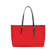 Load image into Gallery viewer, Faux Leather Shoulder Bag - Showstopper Red w/ Black Logo
