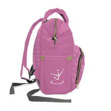 Load image into Gallery viewer, I Jump Instead Trophy Backpack - Blush Pink w/ White Logo
