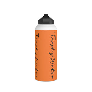 I Jump Instead Stainless Steel Water Bottle - Tangerine Orange w/ Black Logo