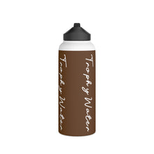 Load image into Gallery viewer, I Jump Instead Stainless Steel Water Bottle - Cocoa Brown w/ White Logo
