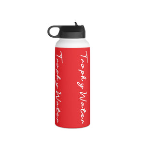I Jump Instead Stainless Steel Water Bottle - Showstopper Red w/ White Logo