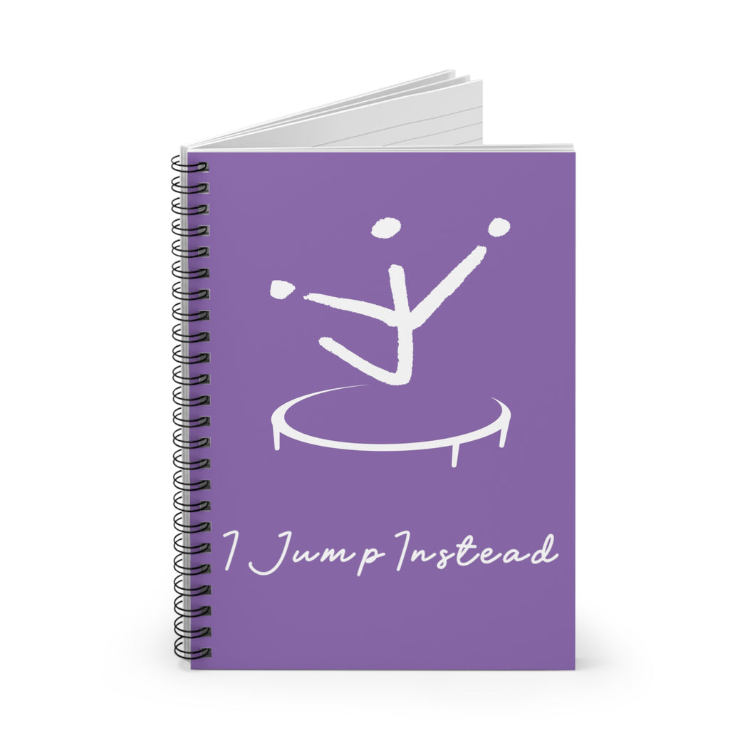I Jump Instead Spiral Notebook - Lavish Purple w/ White Logo