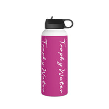 Load image into Gallery viewer, I Jump Instead Stainless Steel Water Bottle - Magenta w/ White Logo
