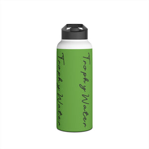 I Jump Instead Stainless Steel Water Bottle - Earthy Green w/ Black Logo