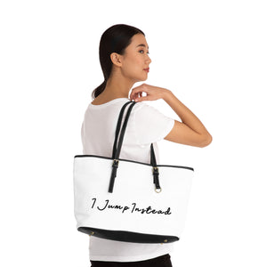 Faux Leather Shoulder Bag - Crispy White w/ Black Logo