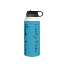 Load image into Gallery viewer, I Jump Instead Stainless Steel Water Bottle - Aquatic Blue w/ Black Logo
