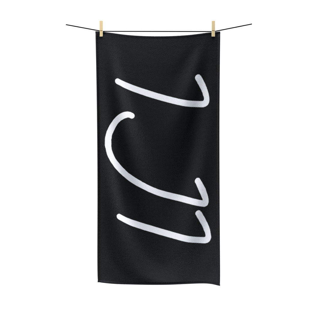 IJI Beach Towel - Black w/ White Logo