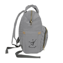 Load image into Gallery viewer, I Jump Instead Trophy Backpack - Silvery Grey w/ Black Logo

