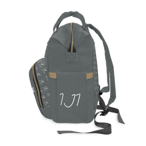 I Jump Instead Trophy Backpack - Stormy Grey w/ White Logo