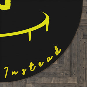 I Jump Instead Rug - Modern Black w/ Yellow Logo
