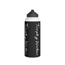 Load image into Gallery viewer, I Jump Instead Stainless Steel Water Bottle - Modern Black w/ White Logo
