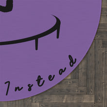 Load image into Gallery viewer, I Jump Instead Round Rug - Lavish Purple w/ Black Logo
