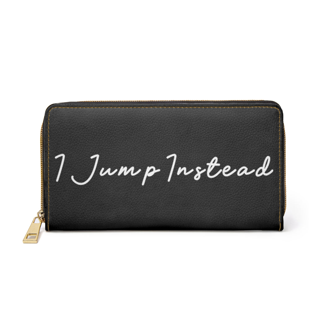 I Jump Instead Trophy Wallet - Modern Black w/ White Logo