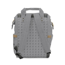 Load image into Gallery viewer, I Jump Instead Trophy Backpack - Silvery Grey w/ Black Logo
