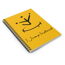 Load image into Gallery viewer, I Jump Instead Spiral Notebook - Zesty Lemon w/ Black Logo

