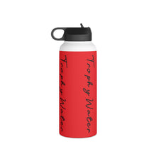 Load image into Gallery viewer, I Jump Instead Stainless Steel Water Bottle - Showstopper Red w/ Black Logo
