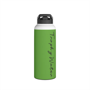 I Jump Instead Stainless Steel Water Bottle - Earthy Green w/ Black Logo