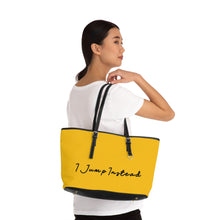Load image into Gallery viewer, Faux Leather Shoulder Bag - Zesty Lemon w/ Black Logo

