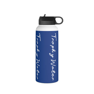 I Jump Instead Stainless Steel Water Bottle - Moody Blue w/ White Logo
