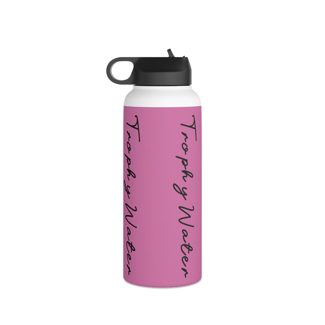 I Jump Instead Stainless Steel Water Bottle - Blush Pink w/ Black Logo