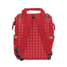 Load image into Gallery viewer, I Jump Instead Trophy Backpack - Crimson Red w/ White Logo
