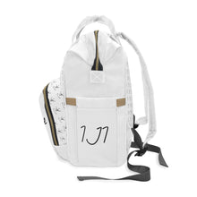 Load image into Gallery viewer, I Jump Instead Trophy Backpack - Crispy White w/ Black Logo

