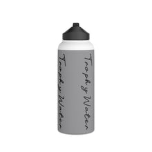 Load image into Gallery viewer, I Jump Instead Stainless Steel Water Bottle - Silvery Grey w/ Black Logo
