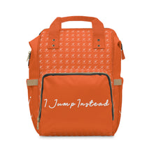 Load image into Gallery viewer, I Jump Instead Trophy Backpack - Juicy Orange w/ White Logo
