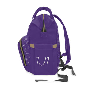 I Jump Instead Trophy Backpack - Polished Purple w/ White Logo