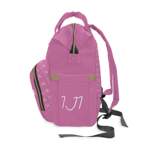 I Jump Instead Trophy Backpack - Blush Pink w/ White Logo