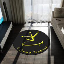 Load image into Gallery viewer, I Jump Instead Rug - Modern Black w/ Yellow Logo

