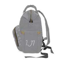 Load image into Gallery viewer, I Jump Instead Trophy Backpack - Silvery Grey w/ White Logo
