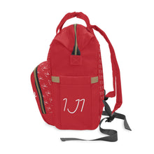 Load image into Gallery viewer, I Jump Instead Trophy Backpack - Crimson Red w/ White Logo
