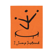 Load image into Gallery viewer, I Jump Instead Push Blanket - Tangerine Orange w/ Black Logo
