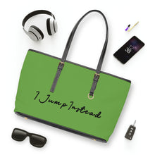 Load image into Gallery viewer, Faux Leather Shoulder Bag - Earthy Green w/ Black Logo
