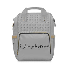 Load image into Gallery viewer, I Jump Instead Trophy Backpack - Airy Grey w/ Black Logo
