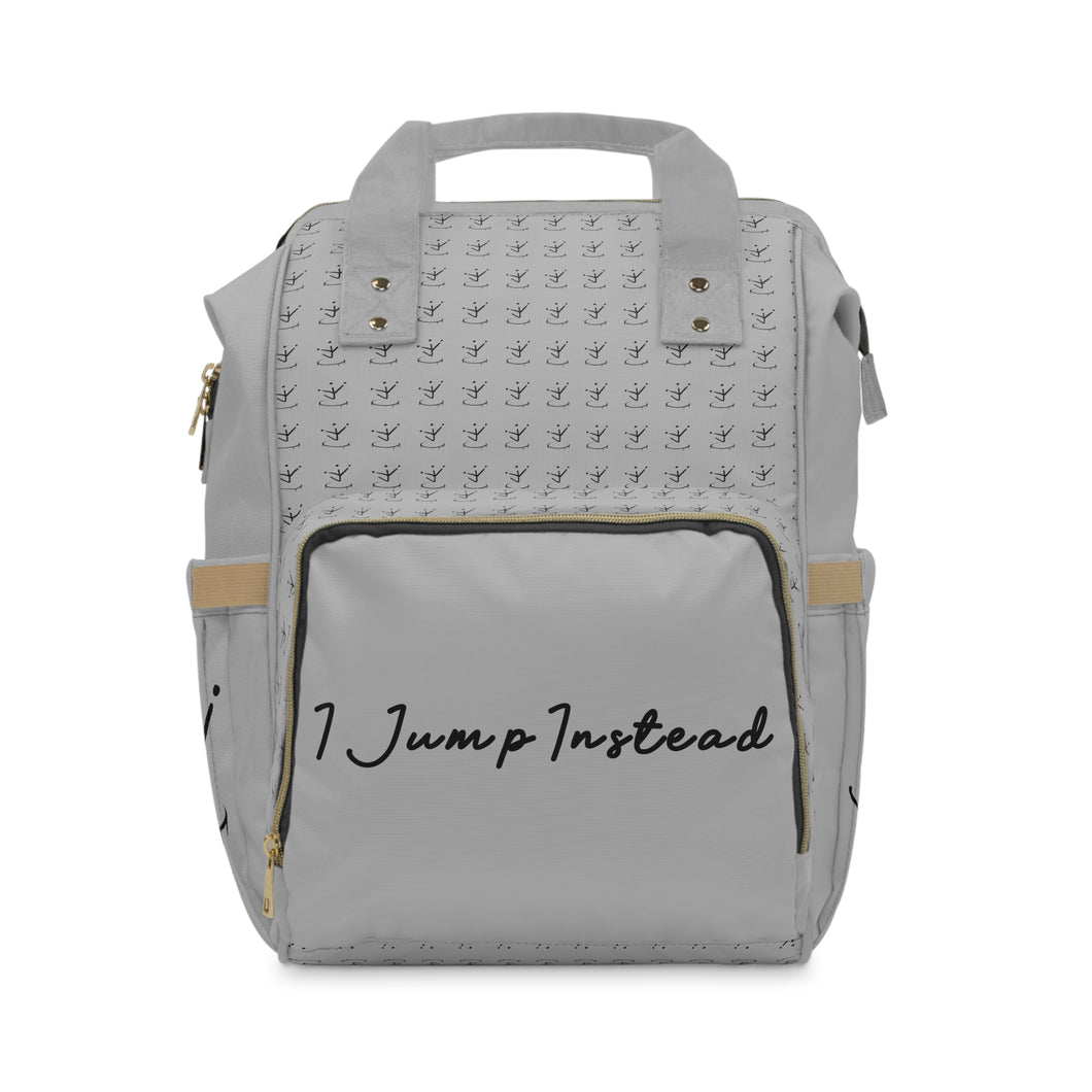 I Jump Instead Trophy Backpack - Airy Grey w/ Black Logo