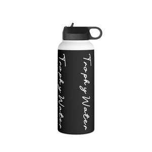 I Jump Instead Stainless Steel Water Bottle - Modern Black w/ White Logo