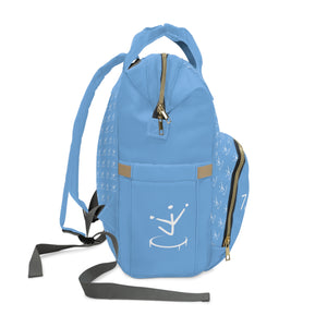 I Jump Instead Trophy Backpack - Baby Blue w/ White Logo