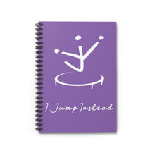 Load image into Gallery viewer, I Jump Instead Spiral Notebook - Lavish Purple w/ White Logo
